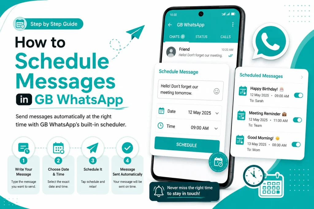 Messages Schedule in GB WhatsApp