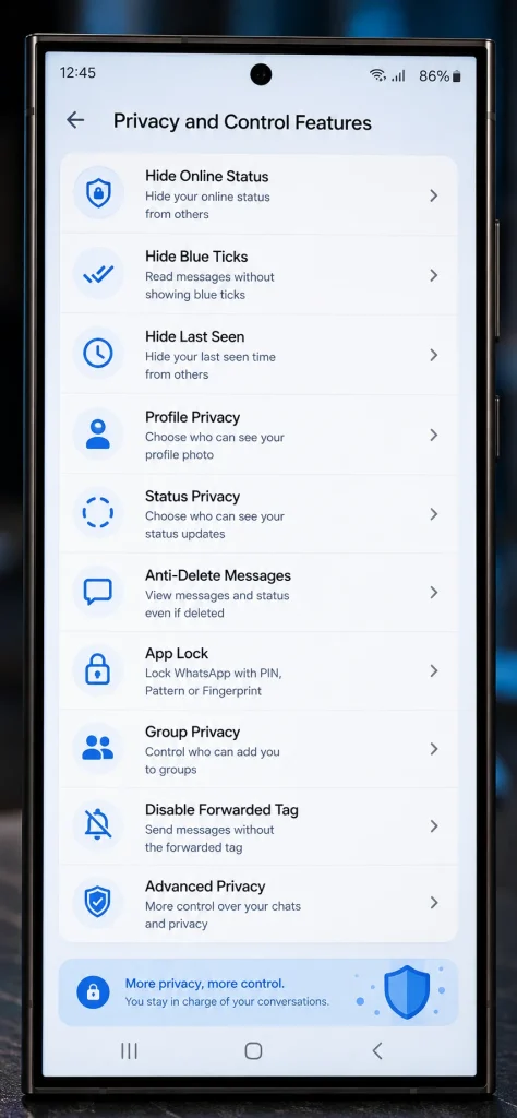 gb whatsapp controles