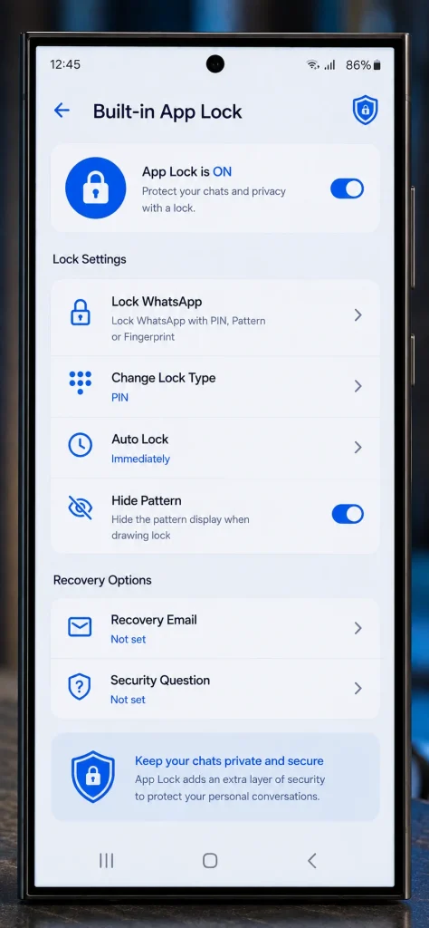 gbwhatsapp Built in App Lock
